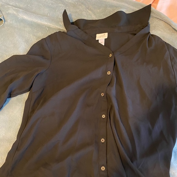 Stylish Working Profess. Attire - Black Button Up - Picture 1 of 2